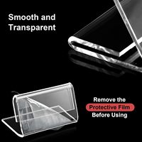 Porte-étiquettes en plastique transparent en forme de L support d'étiquettes de prix acrylique pour bacs de rangement de comptoir magasin de détail affichage de magasin
