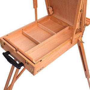 Secolorart Art Factory Vente directe en bois de hêtre Français Boîte <span class=keywords><strong>Chevalet</strong></span> Peinture Italien <span class=keywords><strong>Chevalet</strong></span> Avec <span class=keywords><strong>Palette</strong></span> de Tiroir et Roue - Product Image 2