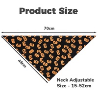 Bandana pour chien à imprimé citrouille fantôme, en polyester double face, pour petits animaux, hiver, printemps, Halloween