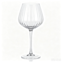 Verre à vin rouge élégant en cristal côtelé transparent sans plomb Raymond Home 670 ml, incassable, à long pied, pour bar, restaurant, mariage, vente en gros