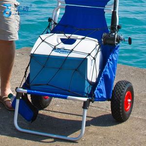 Chariot <span class=keywords><strong>de</strong></span> pêche en aluminium pour extérieur chariot caddy surf pêche plage camping <span class=keywords><strong>poussette</strong></span> chaise pliante multifonctionnelle - Product Image 6
