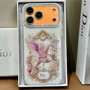 Custodia Protettiva di Lusso Barocca con Pegaso Floreale per <span class=keywords><strong>iPhone</strong></span> 17 Pro Max 15 16, con Strass Scintillanti e <span class=keywords><strong>Unicorno</strong></span> Cavallo, Design Esclusivo - Product Image 5