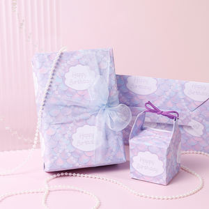 Wholesale High Quality <b>Birthday</b> Tissue <b>Rolls</b> Mermaid Gift Packaging <b>Wrapping</b> <b>Paper</b> <b>Roll</b> Uperior Craftsmanship - Product Image 5