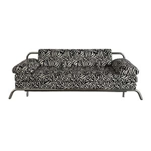 बाहौस मध्य प्राचीन अल्पसंख्यक ज़ेबरा प्रिंट सोफा डिजाइनर स्टेनलेस स्टील रेट्रो तीन-व्यक्ति विला अपार्टमेंट लिविंग रूम सोफा - Product Image 5
