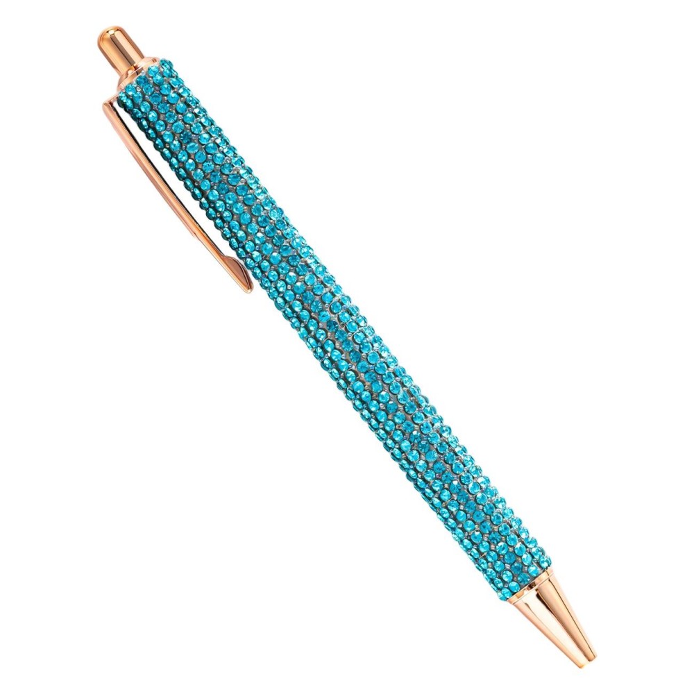 Poteau bleu clair avec raccords dorés