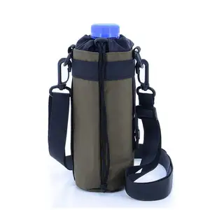 กระเป๋าใส่ขวดน้ำสำหรับเดินป่ากลางแจ้งกระเป๋ามีสายคล้องกระเป๋าผ้าใบใส่ขวดน้ำ