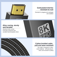 Nuevo producto A378 8K USB tipo C macho a HDMI macho Adaptador convertidor Cable 32,4 Gbps aleación de aluminio 8K Cable USB para Audio Video