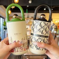 Botol Air Vakum Isolasi Stainless Steel Gaya Retro untuk Wanita - Desain Minimalis Modern, Performa Termal 12-24 Jam