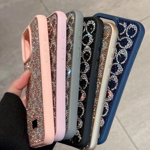 Custodia per <span class=keywords><strong>telefono</strong></span> con strass Flash <span class=keywords><strong>di</strong></span> lusso per Iphone16 15 13promax 14plus <span class=keywords><strong>Cover</strong></span> per <span class=keywords><strong>telefono</strong></span> con LOGO <span class=keywords><strong>di</strong></span> design 12pro 11 custodie <span class=keywords><strong>di</strong></span> <span class=keywords><strong>marca</strong></span> promax - Product Image 4