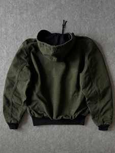 Giacca da Lavoro con Cappuccio Personalizzata, Calda in Cotone, Stile Retrò in Tela di Cotone, Giacca da Lavoro Invernale Effetto Vissuto con Logo - Product Image 2