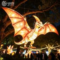 Lanternes d'animaux en forme de dinosaures pour l'extérieur, lanternes de festival pour la décoration extérieure à long terme dans les parcs et les sites touristiques