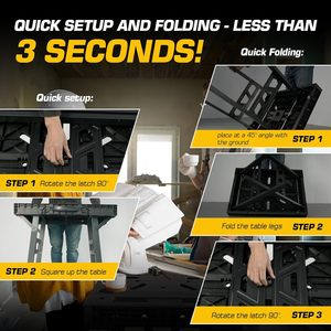 Peaktop nhanh gấp bàn làm việc, 2-trong-1 dễ dàng thiết lập di động gấp bàn làm việc & sawlorse - Product Image 5