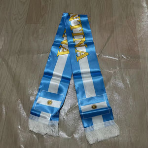 Écharpe d'Argentine 14x135cm, imprimée recto-verso, drapeau argentin, écharpe en satin, adaptée à la Coupe du Monde de football 2026, événement sportif - Product Image 2