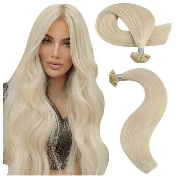 Top Fashion TODOS LOS COLORES Extensiones de punta en U de onda recta sedosa Cabello humano