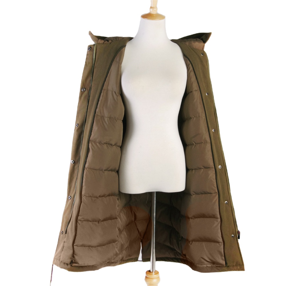 Женское Стеганое пальто, длинная парка с капюшоном