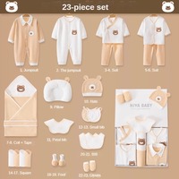 Nouveau-né vêtements ensemble 100% coton bio 0-3 mois infantile costume vêtements garçon fille hiver barboteuses Layette bébé douche cadeau