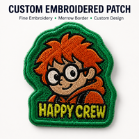 Patch brodé personnalisé en forme de personnage de dessin animé, badge brodé avec support adhésif pour vêtements, sacs, chapeaux