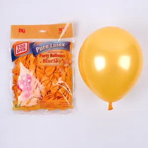 10 polegadas 1.5g metálico pérola limão amarelo látex balões para festa de aniversário decoração ao ar livre