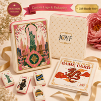 Coffret Cadeau Mahjong Premium NYC 2026, Tuiles de Mahjong Américaines Gravées avec des Motifs de la Mode de New York, de la Gastronomie, de Broadway et des Symboles de la Ville