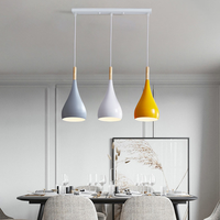 Lustre nordique à trois têtes Macaron, Luminaire de restaurant, Moderne et minimaliste, Créatif, Personnalisé, pour comptoir de bar, Lustre de magasin