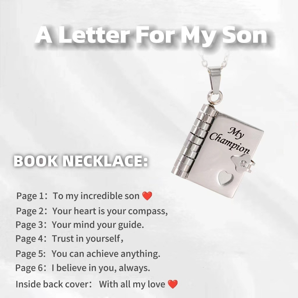 [11]silver Necklace for son - Engraved