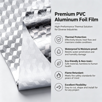 Film PVC aluminium personnalisé, isolation thermique, imperméable, réfléchissant pour sac isotherme, sac à glace, doublure de sac isolant, certifié SGS
