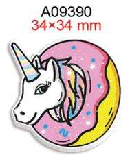 Figurine de dessin animé licorne à dos plat, résine imprimée 50 pièces/lot pour breloques, bricolage, arc de cheveux, décorations de téléphone - Product Image 5