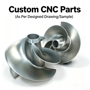 Pièces de moteur marin en acier inoxydable usinées CNC 5 axes, turbine de pompe pour jet ski de course, turbine de moteur électrique pour jet ski - Product Image 1