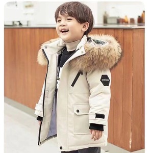 Nuovo <span class=keywords><strong>Cappotto</strong></span> Invernale Grande per Bambini, Giacca Imbottita da <span class=keywords><strong>Ragazzo</strong></span> con Cappuccio, Collo in Pelliccia e Chiusura a Cerniera, Stile Estero - Product Image 5