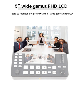 ライブストリーミングPTZカメラプロフェッショナルオーディオ用のミニ4チャンネルビデオミキサーコントローラー - Product Image 5