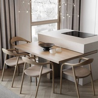 Meubles modulaires stratifiés personnalisés : Armoire de cuisine, panier, accessoires pour four, réfrigérateur, lave-vaisselle en contreplaqué et panneaux de particules
