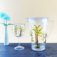 Vente en gros de tasses créatives en plastique épais en acrylique flamant rose verres créatifs en verre pour jus et eau