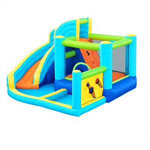 Castillo Inflable Blanco Comercial de PVC con Tobogán Doble Acuático y Fácil Instalación para Niños - Product Image 1
