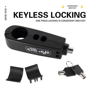Blocco manubrio auto elettrica con freno olio <span class=keywords><strong>porta</strong></span> moto modificato antifurto bicicletta <span class=keywords><strong>serratura</strong></span> a mano con clacson comodo accessorio - Product Image 6