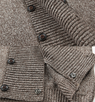 Großhandel Herren Strickjacke Lässiger Einfarbiger Winter Herbst Kurzer Kaschmir Weihnachts-Strickpullover für Männer