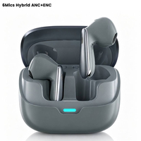 Écouteurs sans fil hybrides ANC J12Plus 5.4 avec 6 micros ENC pour une réduction de bruit de -38 dB et 30 heures d'autonomie Son Hi-Fi