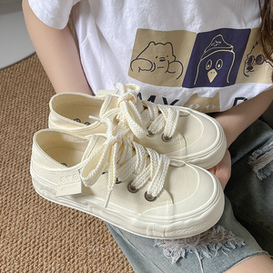 Nuevo estilo, diseño moderno y exclusivo, zapatillas blancas de lona con punta redonda, cómodas y suaves, de un solo tacón, para personas que buscan la comodidad. - Product Image 5