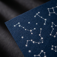Cartes de remerciement de luxe bleu marine avec dorure à chaud, enveloppes, cartes de vœux Constellation Nuit Étoilée pour mariages et usage professionnel