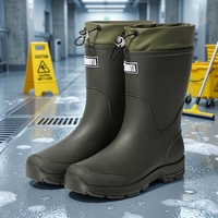Bottes de pluie unisexes mi-mollet en PVC imperméables 2026 pour le lavage de voitures, l'agriculture et le nettoyage industriel – Vente en gros