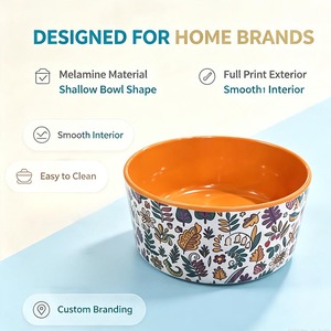 Tazón de Melamina Personalizable de 17 cm con Patrones Impresos – Apto para Alimentos, Apto para Lavavajillas, Libre de BPA para Niños y Uso Comercial - Product Image 1