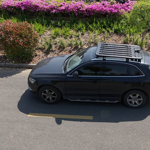 Porte-bagages <span class=keywords><strong>de</strong></span> <span class=keywords><strong>toit</strong></span> en aluminium <span class=keywords><strong>de</strong></span> qualité supérieure avec échelle latérale et boîte latérale pour <span class=keywords><strong>Audi</strong></span> <span class=keywords><strong>Q3</strong></span> 2013-2018 - Product Image 4