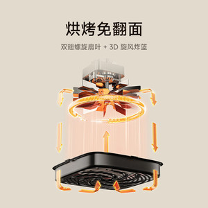 Freidora de Aire Xiaojia N1 de 5L de Gran Capacidad con Ventana de Visualización para Uso Doméstico - Product Image 3