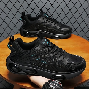 Chaussures <span class=keywords><strong>de</strong></span> <span class=keywords><strong>sport</strong></span> pour hommes, respirantes, en mesh, pour la course à pied, antidérapantes, résistantes à l'usure, semelles épaisses, décontractées - Product Image 3