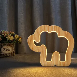 En toute sécurité 3D chambre LED veilleuse dessin animé Animal personnalisé lampe de table pour enfants Base de bureau
