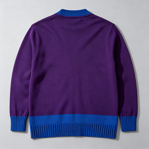 <span class=keywords><strong>Cardigan</strong></span> Invernale da <span class=keywords><strong>Uomo</strong></span> Personalizzato di Grandi Dimensioni, Giacca <span class=keywords><strong>Blu</strong></span> con Orlo a Costine, Bottoni Singoli, Lavorazione a Maglia 12 GG - Product Image 4