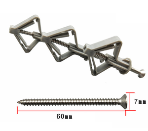 Hueco de plástico de pared enchufe de alas de mariposa de palanca ancla - Product Image 5