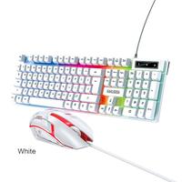 KSC-734 GUANGYING USB kablolu oyun RGB klavye fare seti ucuz yeni klavye ve fare setleri
