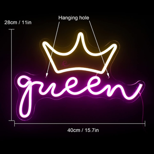 Letrero <span class=keywords><strong>de</strong></span> neón LED Queen's, luz LED acrílica transparente, dormitorio personalizado, letrero <span class=keywords><strong>de</strong></span> neón para fiestas, decoración <span class=keywords><strong>de</strong></span> pared - Product Image 5