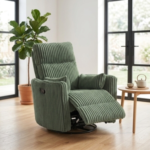 <span class=keywords><strong>Fauteuil</strong></span> <span class=keywords><strong>inclinable</strong></span> pivotant à bascule avec chargeur USB, dossier haut, pour chambre d'enfant, salon et chambre à coucher - Product Image 2