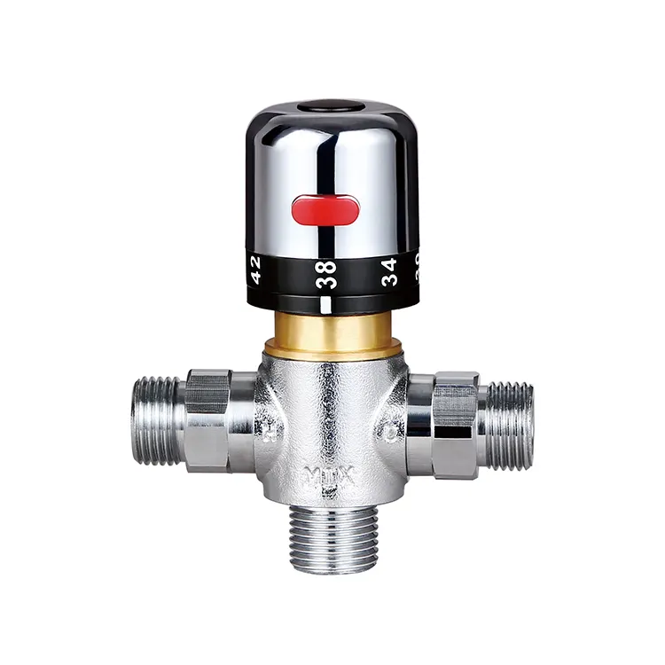 SANIPRO G1/2 NPS Male Connections Thermostatic Mixing Valve Temperature Control Bathroom Faucet and Shower Water Mixer Valves